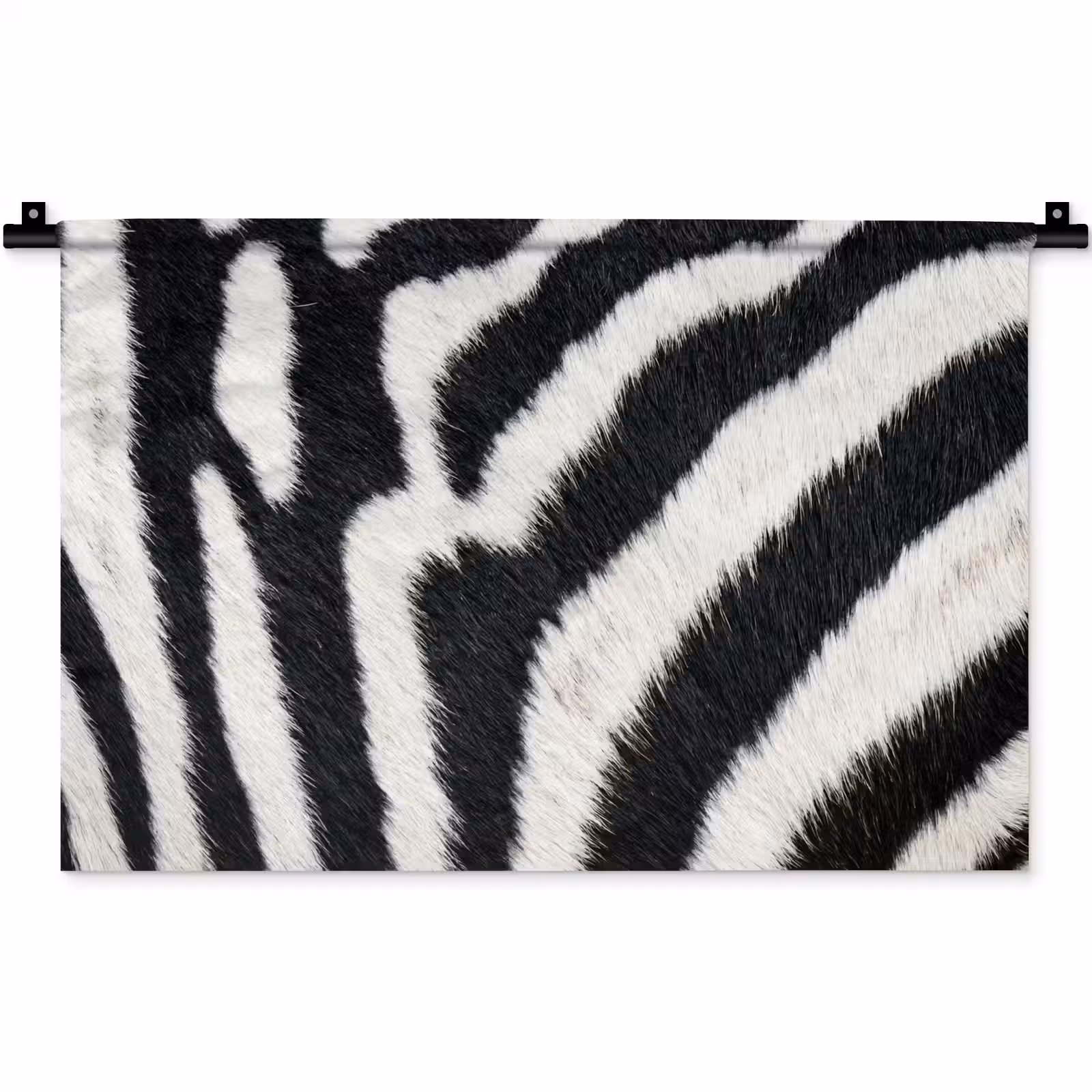 Wandkleed - Zebra - Vacht - Klassiek - Zwart - Wit — 1