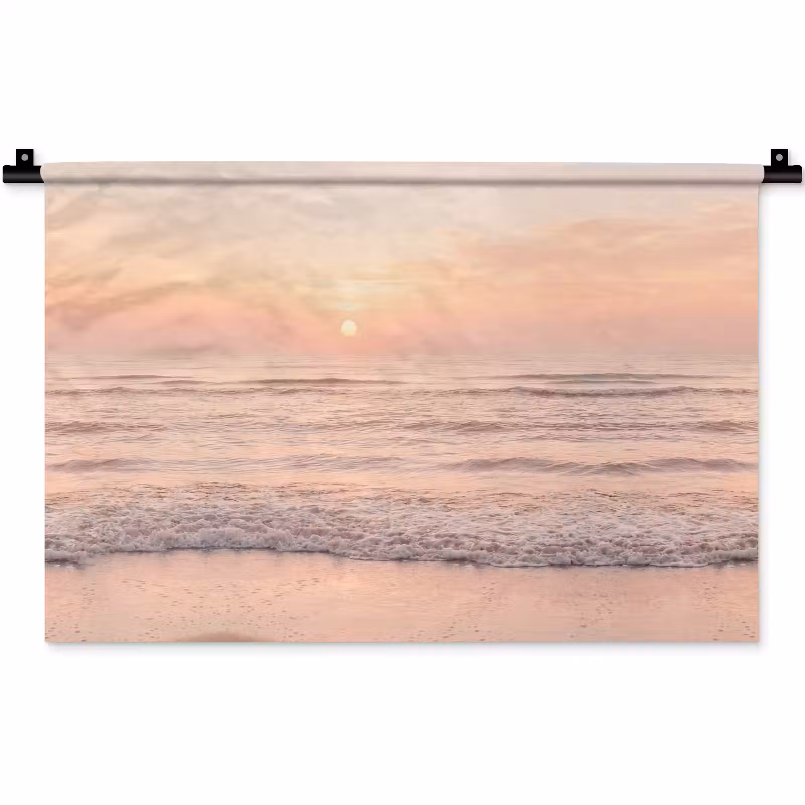 Wandkleed - Zon - Strand - Roze — 1