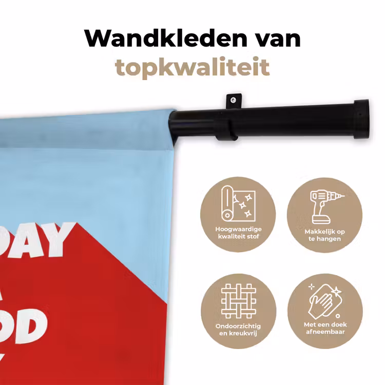 Wandkleed - Today is a good day - Rood - lichtblauw — 3