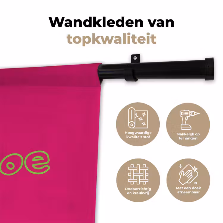 Wandkleed - Toedeloe - Groen - Roze — 3