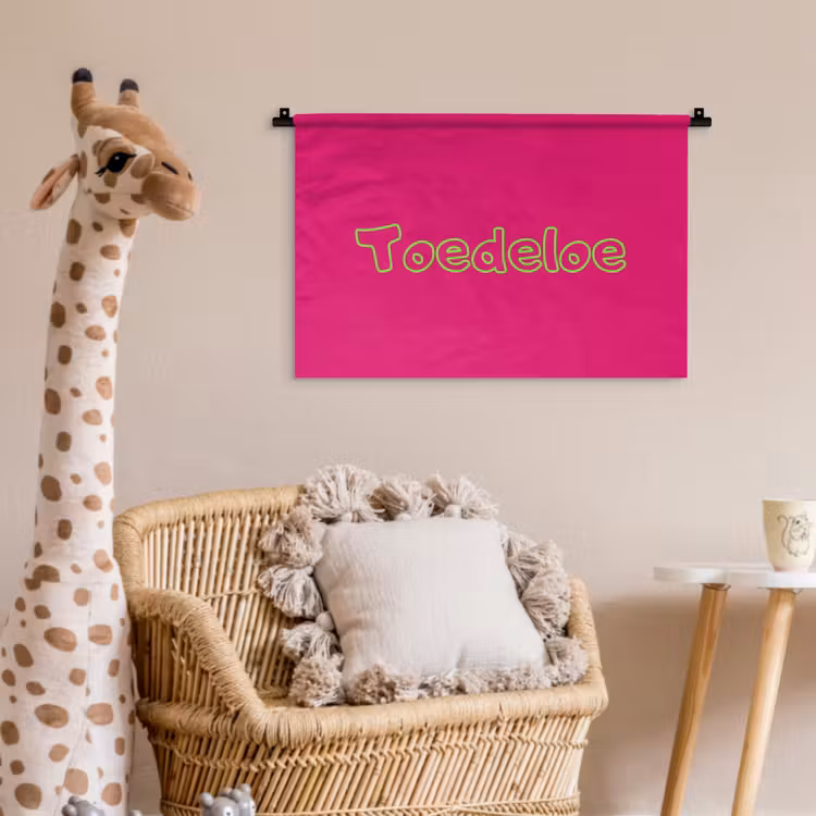 Wandkleed - Toedeloe - Groen - Roze — 5