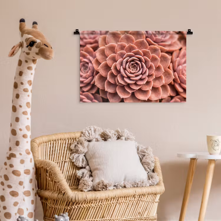 Wandkleed - Vetplant - Organisch - Roze — 5