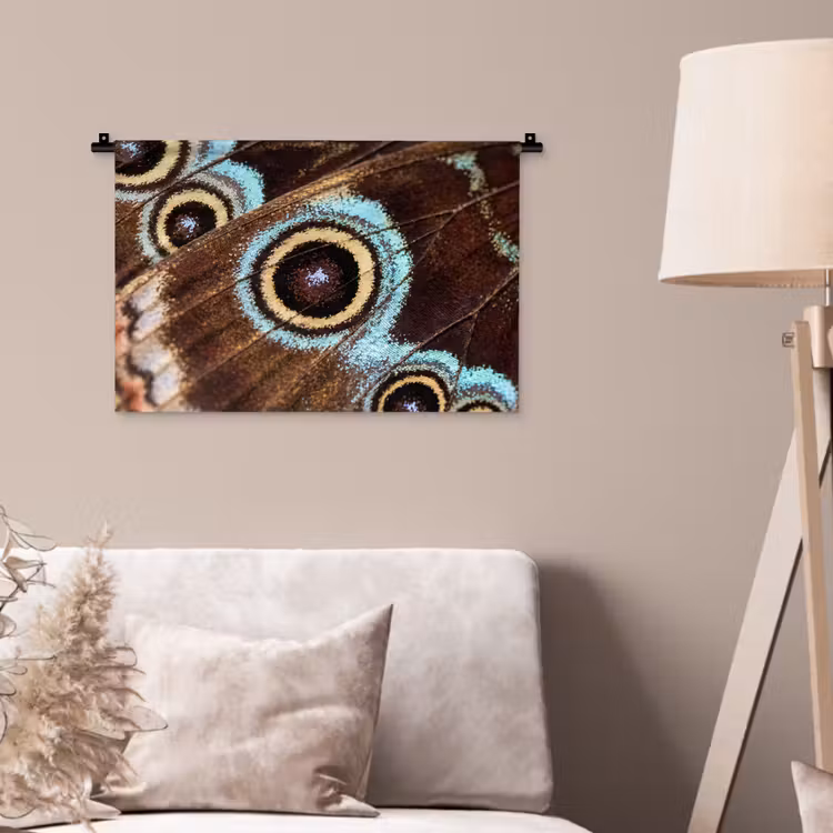 Wandkleed - Vleugels - Vlinder - Blauw — 2
