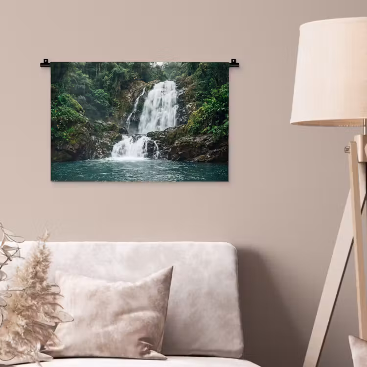 Wandkleed - Waterval - Bos - Natuur - Groen — 2