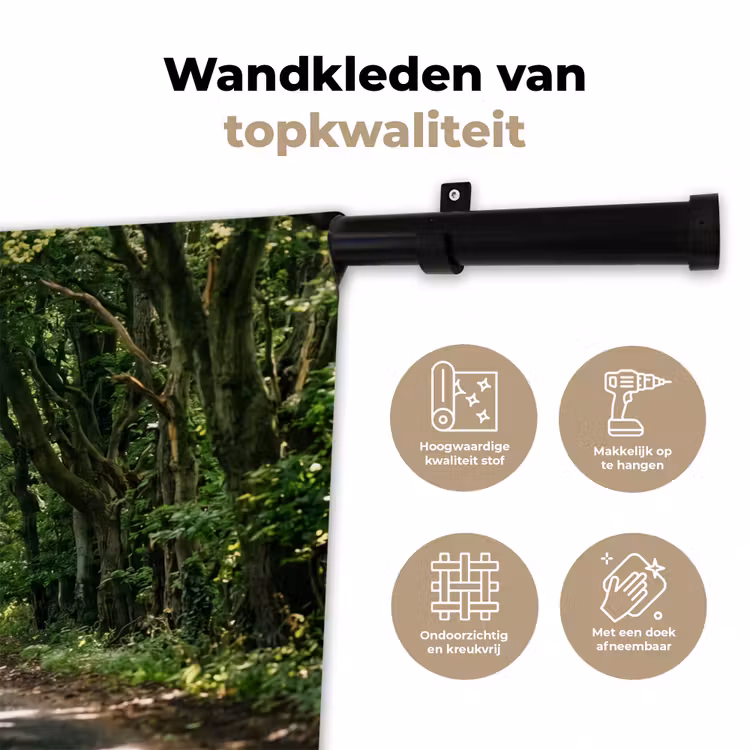 Wandkleed - Weg - Bomen - Natuur - Groen — 3