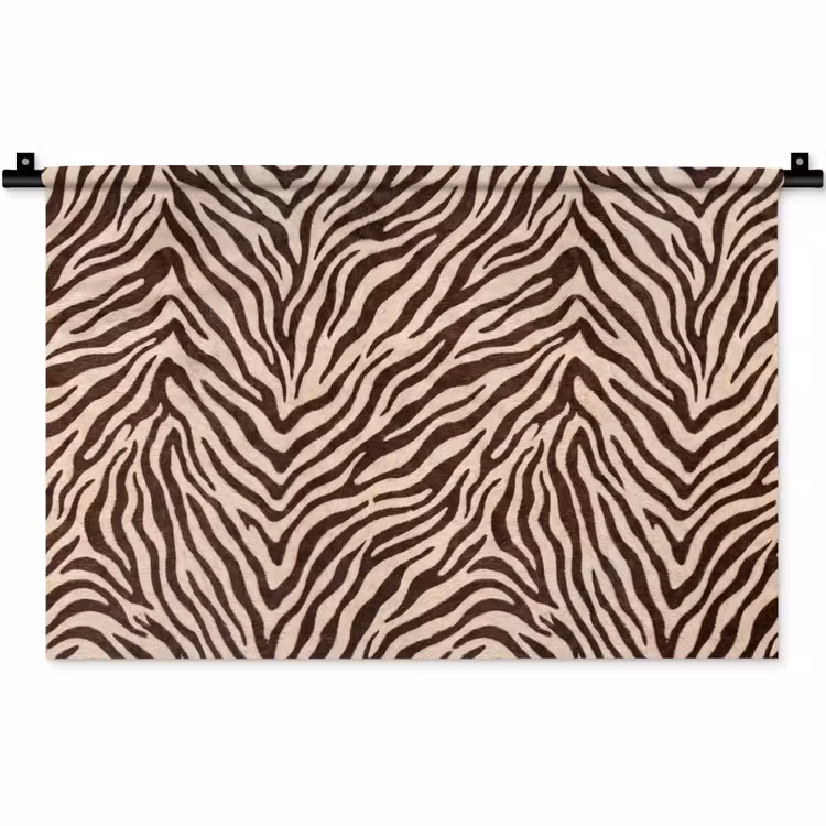 Wandkleed - Zebra - Strepen - Bruin — 1