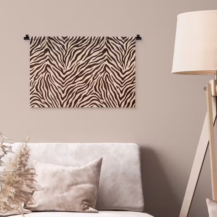 Wandkleed - Zebra - Strepen - Bruin — 2