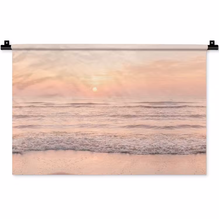 Wandkleed - Zon - Strand - Roze — 1
