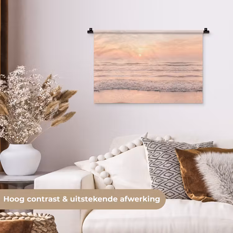 Wandkleed - Zon - Strand - Roze — 4