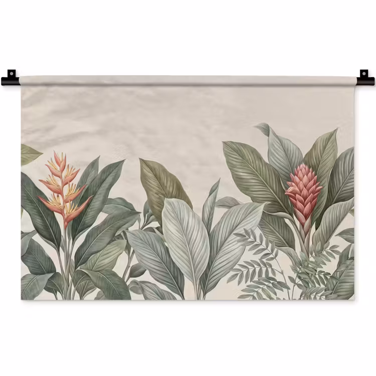 Wandkleed - Tropisch - Planten - Modern - Groen — 1
