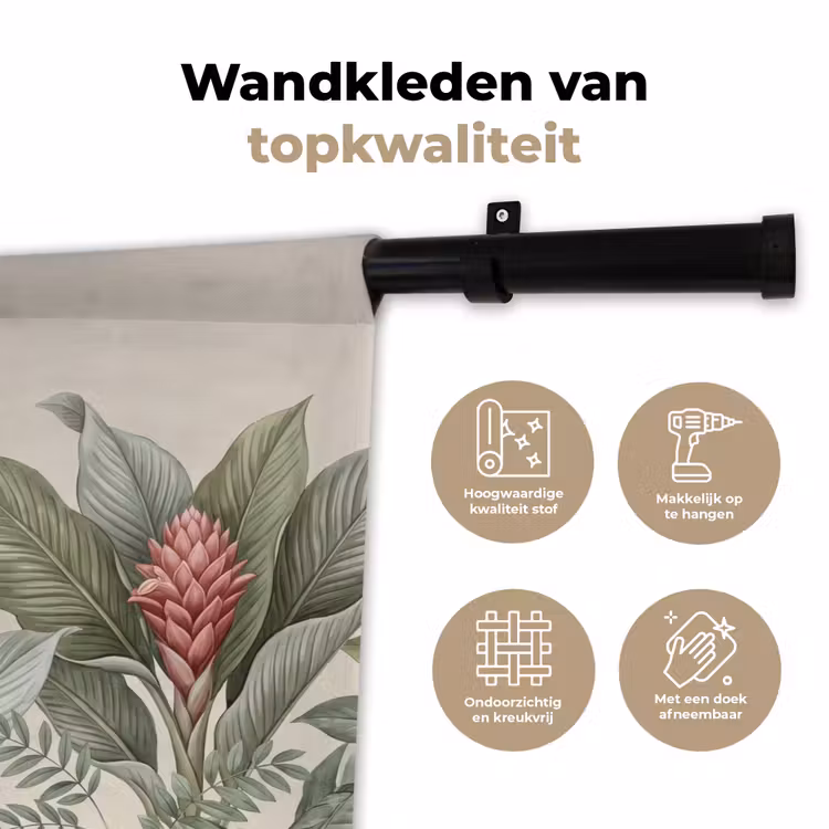 Wandkleed - Tropisch - Planten - Modern - Groen — 3