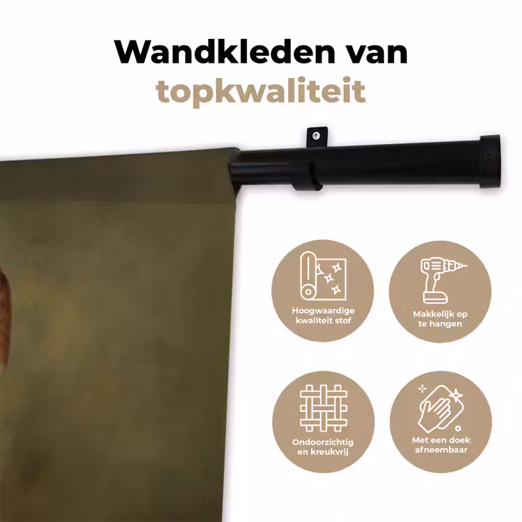 Wandkleed - Vos - Surrealistisch - Groen — 3