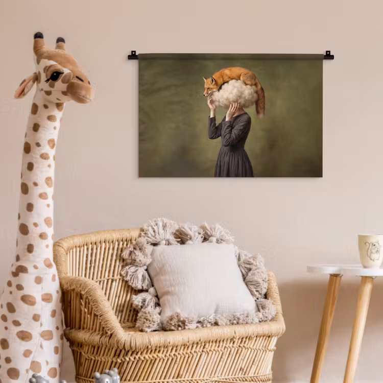 Wandkleed - Vos - Surrealistisch - Groen — 5