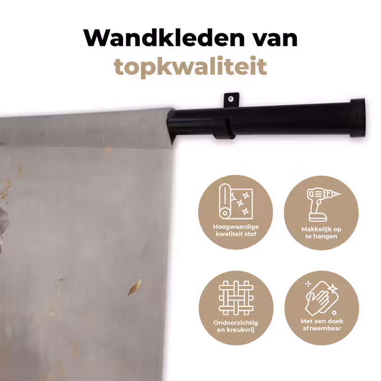 Wandkleed - Vrouw - Pioenroos - Wit — 3