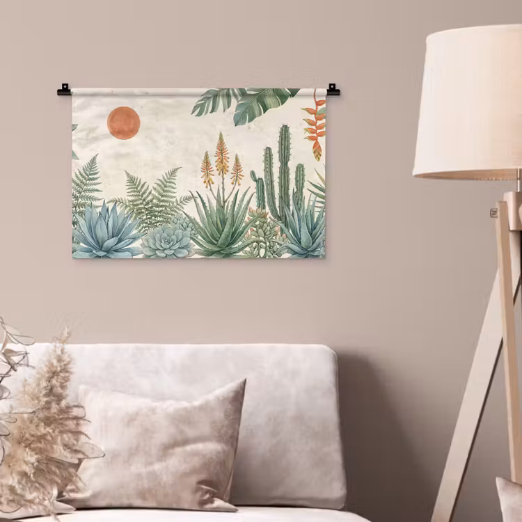 Wandkleed - Woestijn - Planten - Groen — 2