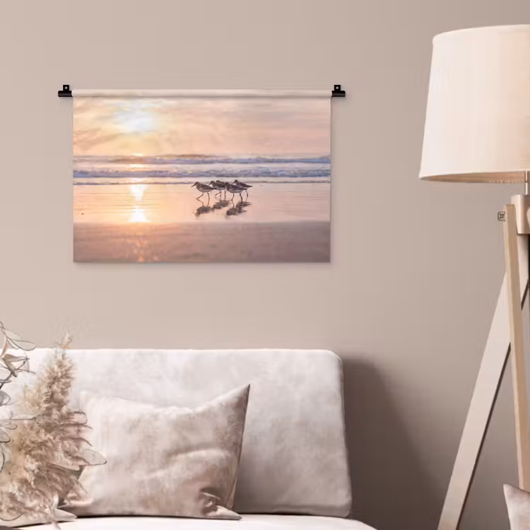Wandkleed - Zee - Vogels - Strand — 2