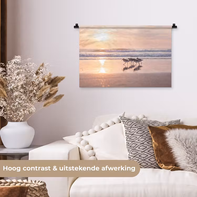 Wandkleed - Zee - Vogels - Strand — 4