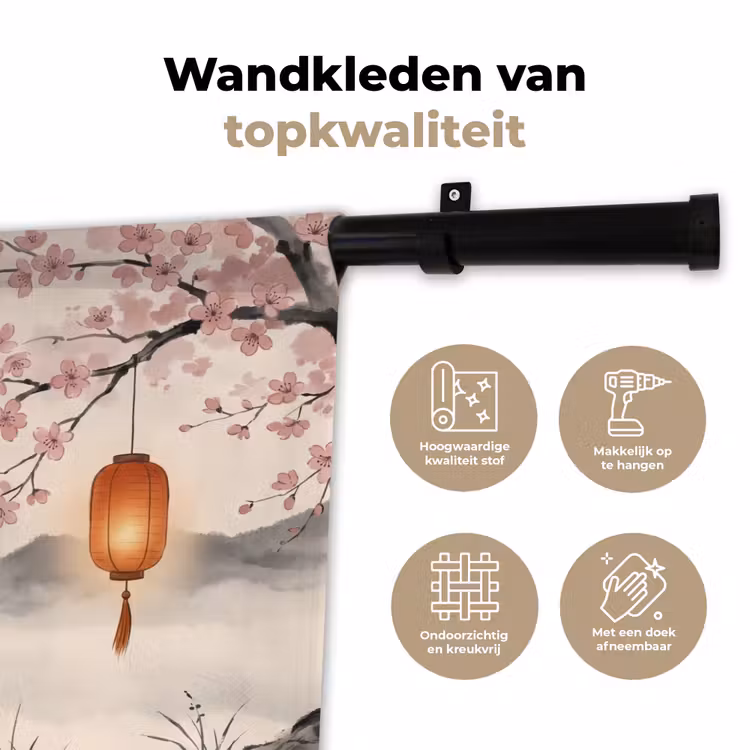 Wandkleed - Zon - Japans - Traditioneel — 3