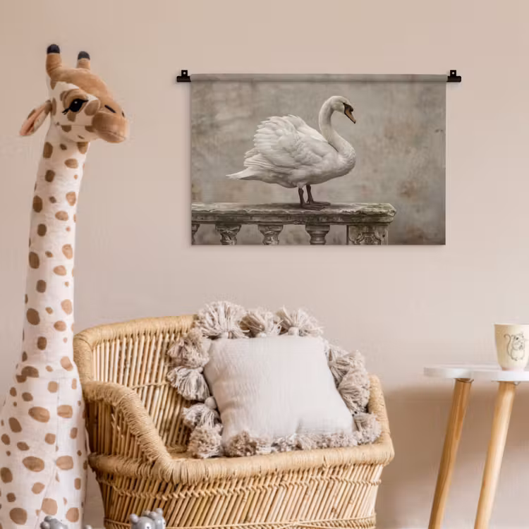 Wandkleed - Zwaan - Elegant - Dieren - Wit — 5