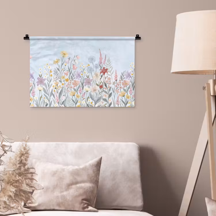 Wandkleed - Weidebloemen - Illustratie - Kleurrijk — 2