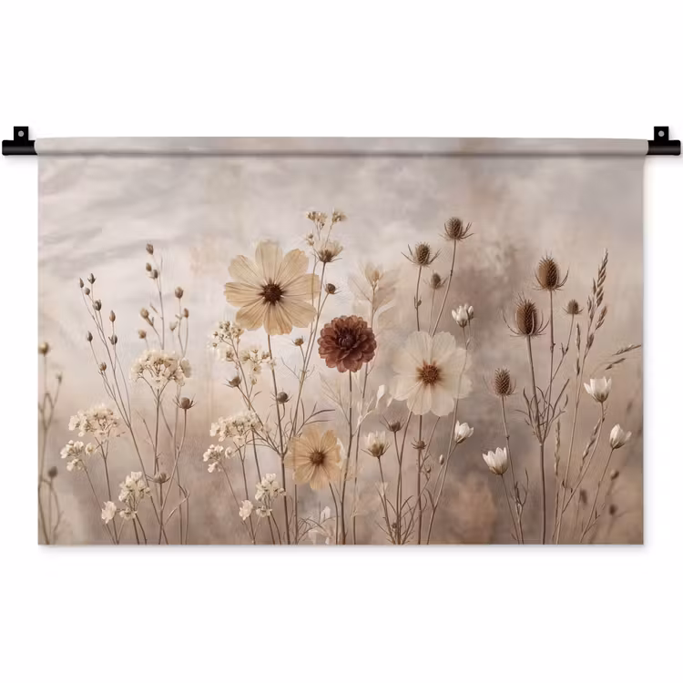 Wandkleed - Wilde bloemen - Botanisch - Vintage - Natuur - Rustiek — 1