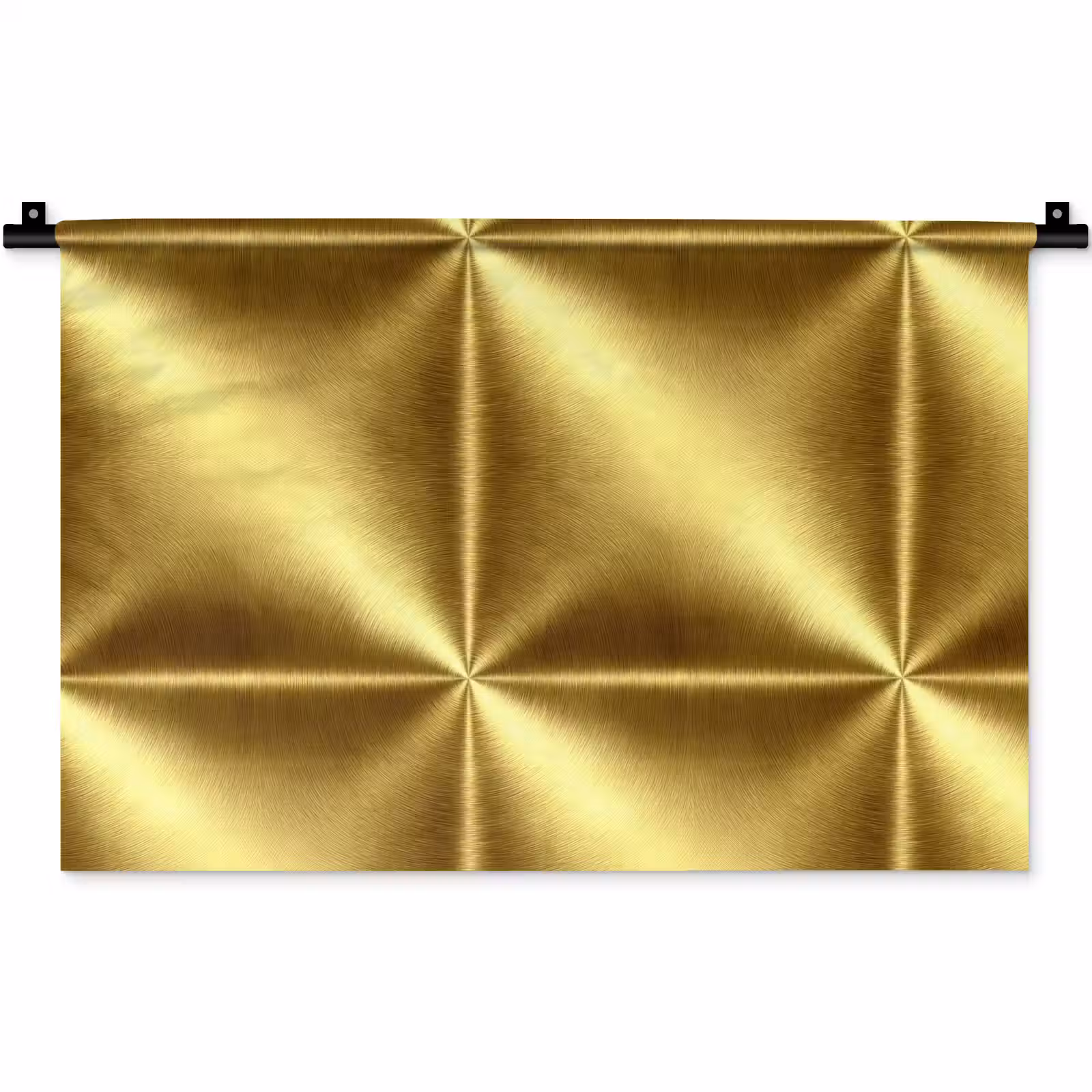 Wandkleed - Textuur - Geborsteld Goud - Industrieel - Metallic — 1