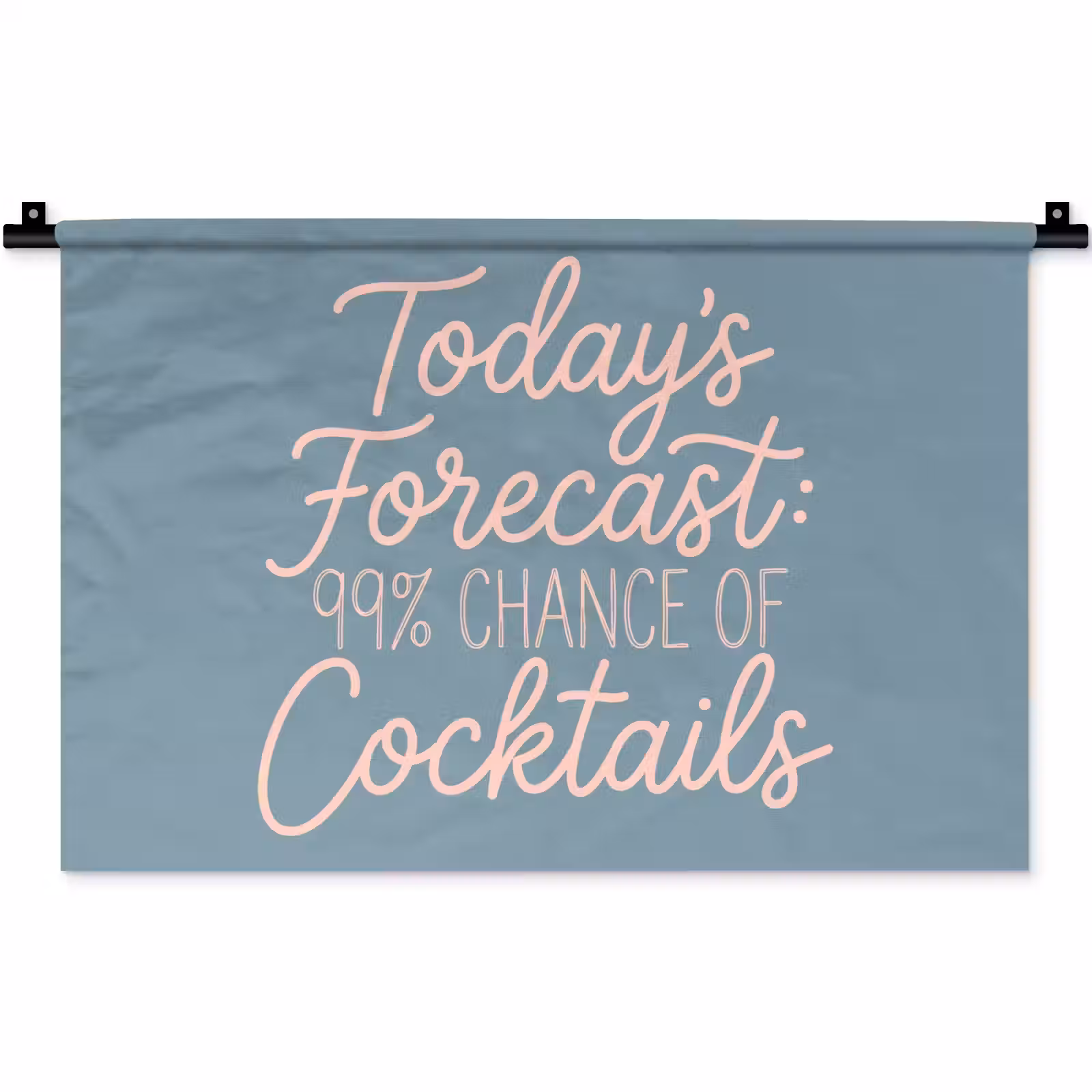 Wandkleed - Today's Forecast - Cocktails - Blauw — 1