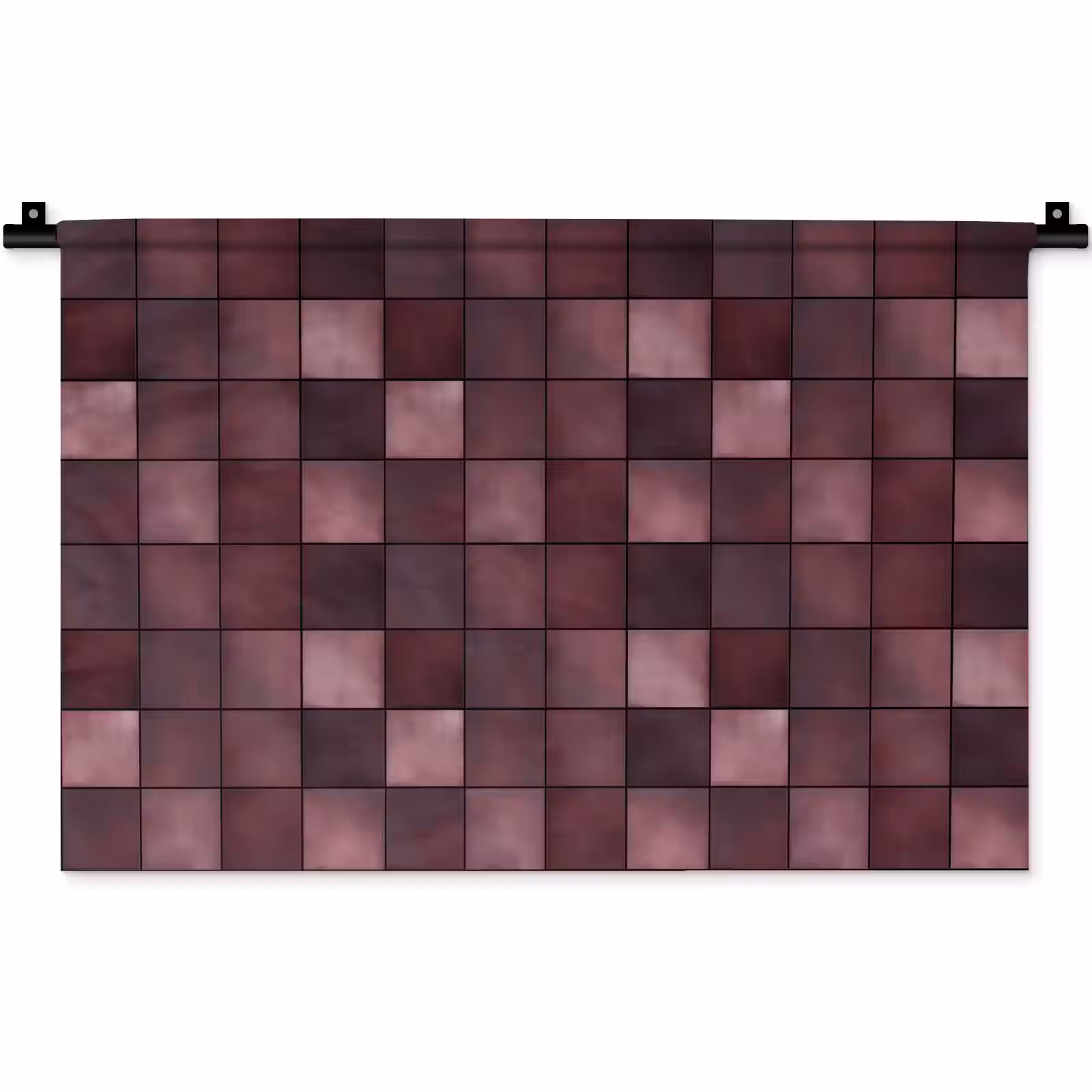 Wandkleed - Vierkant - Tegel - Patroon - Paars — 1