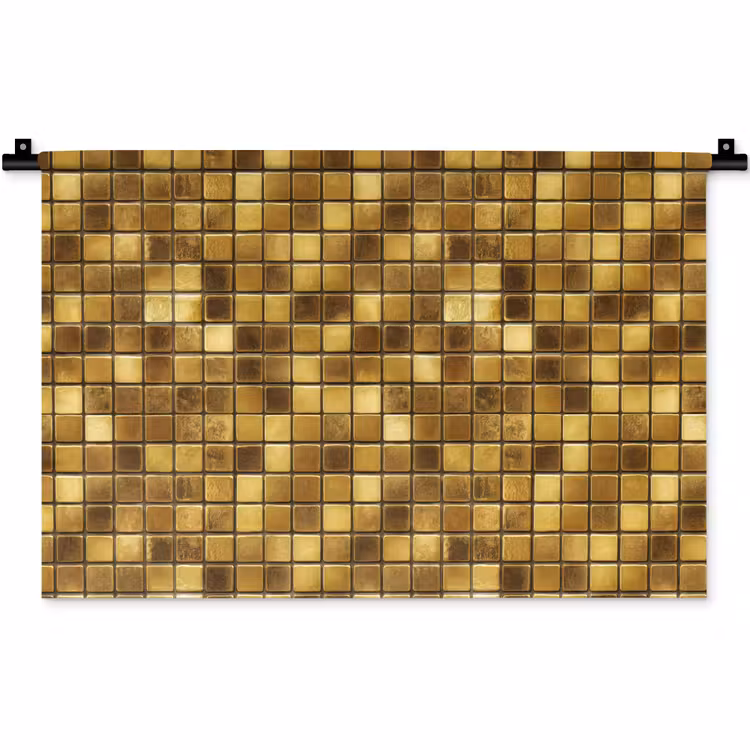 Wandkleed - Tegels - Mozaïek - Luxe - Warm Goud — 1