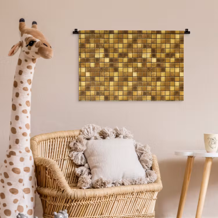 Wandkleed - Tegels - Mozaïek - Luxe - Warm Goud — 5