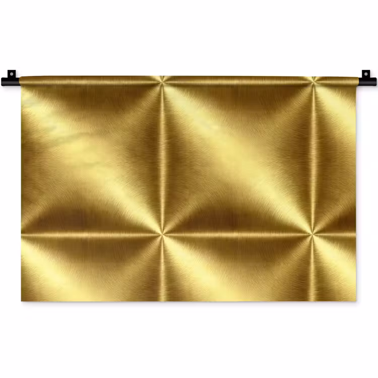 Wandkleed - Textuur - Geborsteld Goud - Industrieel - Metallic — 1