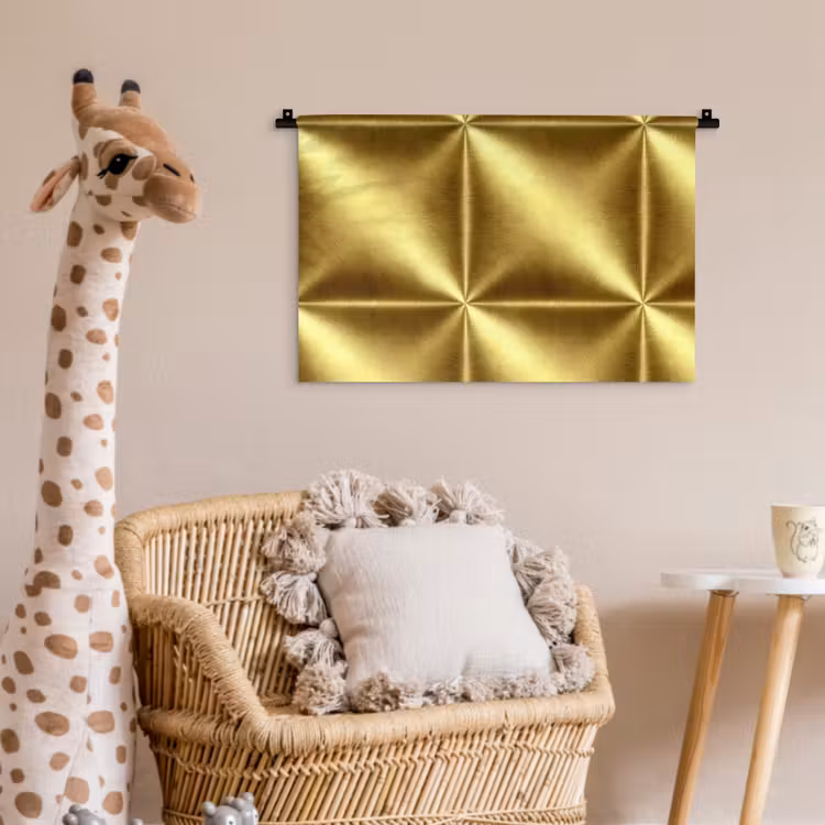 Wandkleed - Textuur - Geborsteld Goud - Industrieel - Metallic — 5