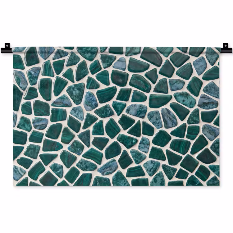 Wandkleed - Textuur - Steen - Groen - Abstract - Patroon — 1