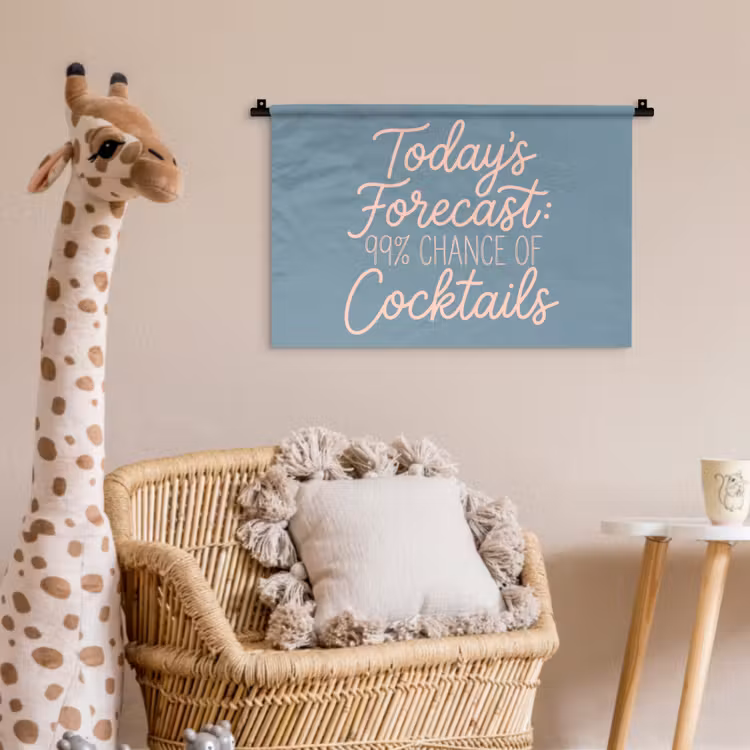 Wandkleed - Today's Forecast - Cocktails - Blauw — 5