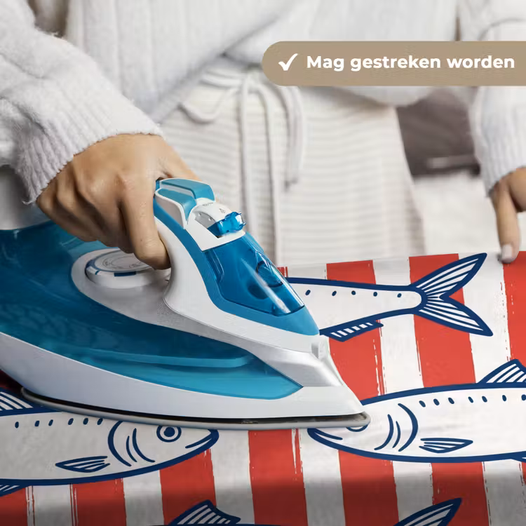 Wandkleed - Vis - Patroon - Strepen - Illustratie - Rood — 6