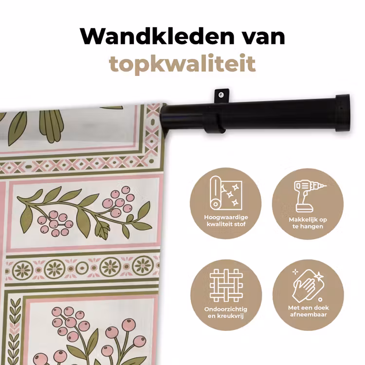 Wandkleed - Vogel - Tropisch - Patroon - Decoratief - Groen — 3