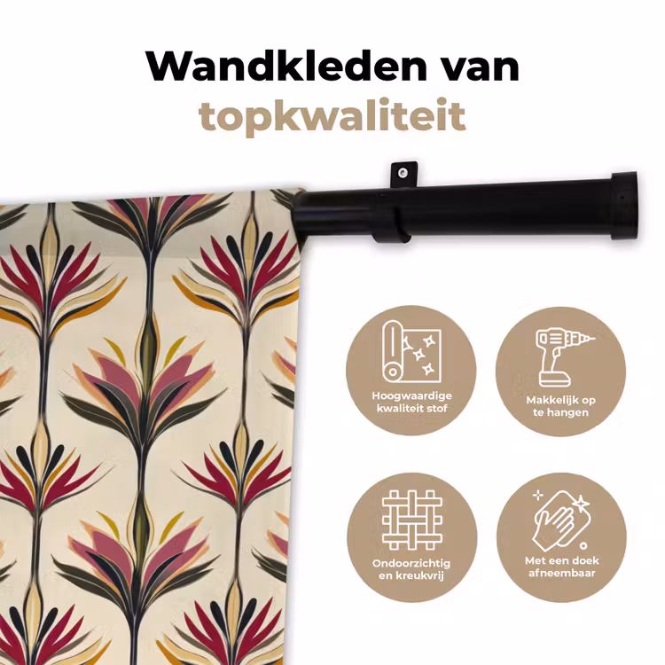 Wandkleed - Waaier - Motief - Kleurrijk — 3