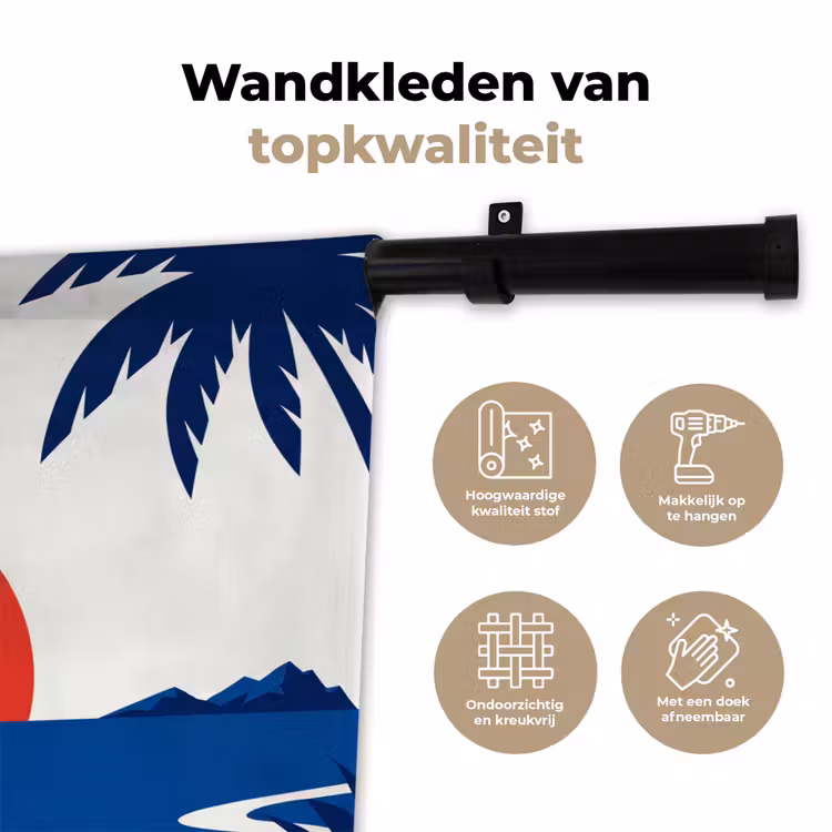 Wandkleed - Zonsondergang - Zee - Palmboom - Tropisch - Modern — 3
