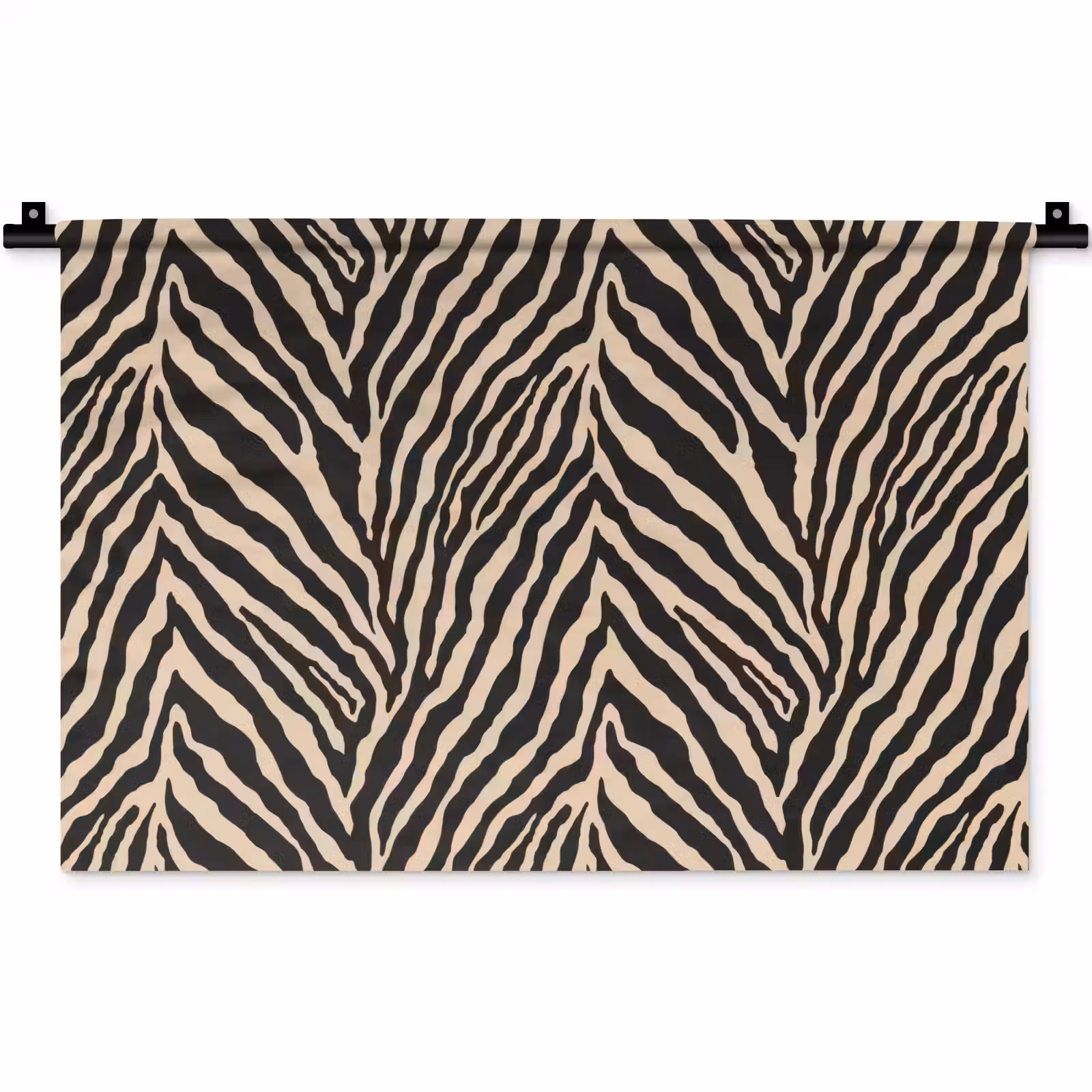 Wandkleed - Zebra - Klassiek - Zwart — 1