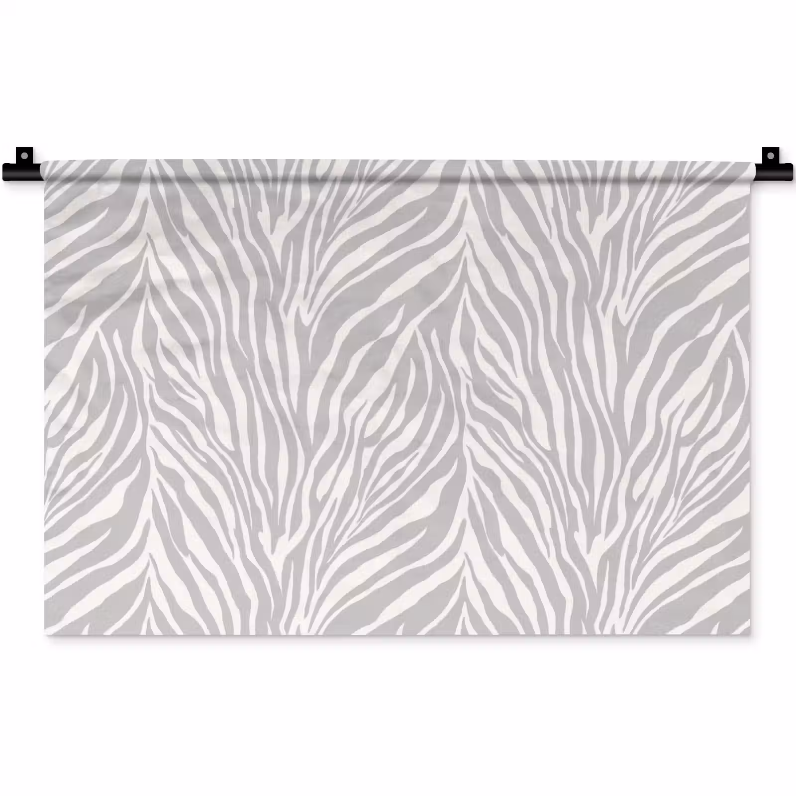 Wandkleed - Zebra - Motief - Grijs — 1