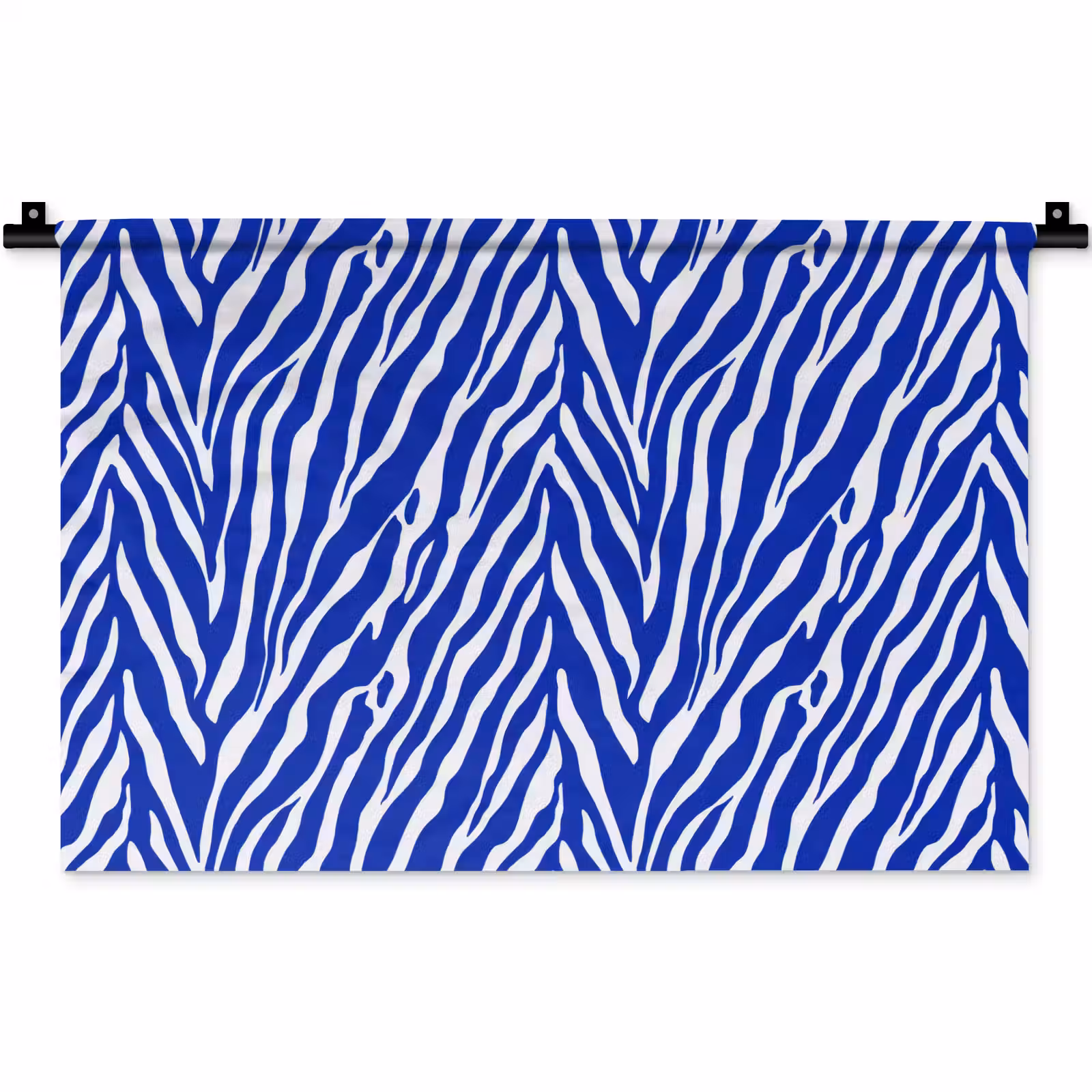 Wandkleed - Zebra - Patroon - Kobalt - Blauw — 1