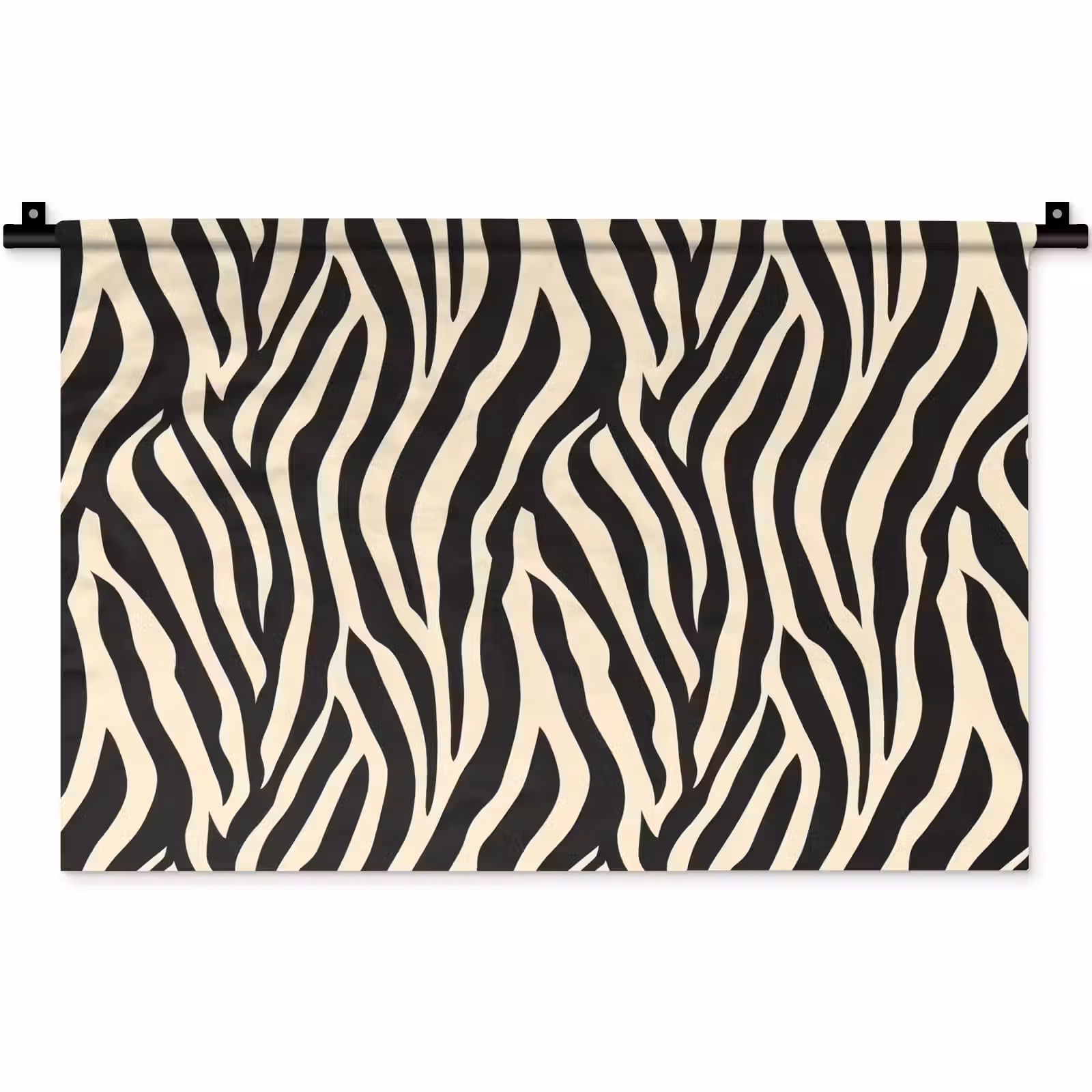 Wandkleed - Zebra - Print - Klassiek - Zwart — 1