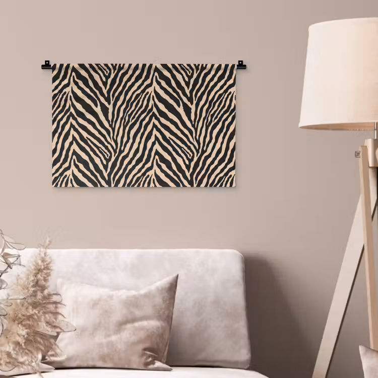 Wandkleed - Zebra - Klassiek - Zwart — 2