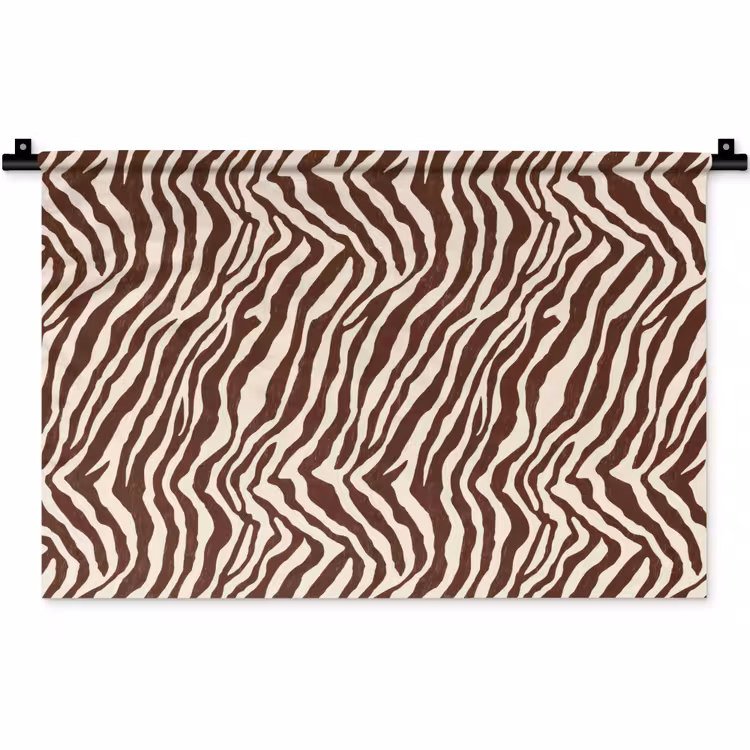 Wandkleed - Zebra - Patroon - Zwart - Wit — 1