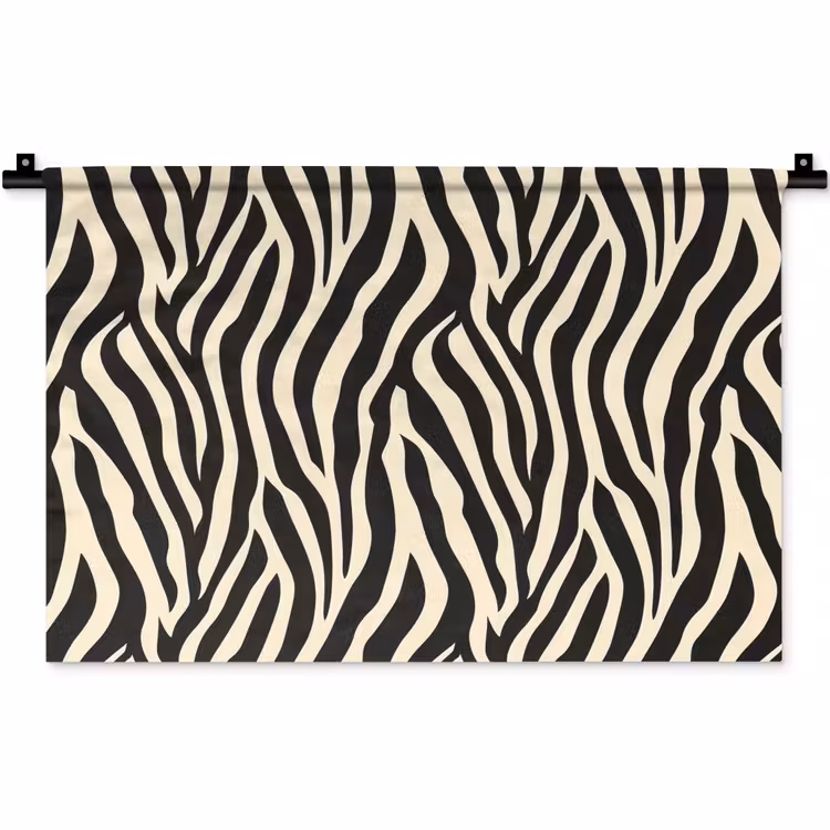 Wandkleed - Zebra - Print - Klassiek - Zwart — 1