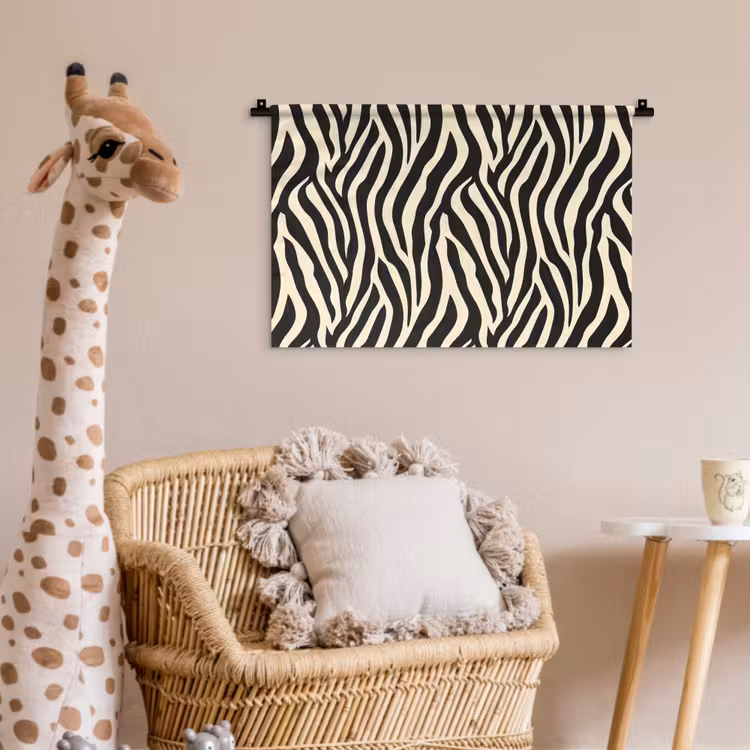 Wandkleed - Zebra - Print - Klassiek - Zwart — 5