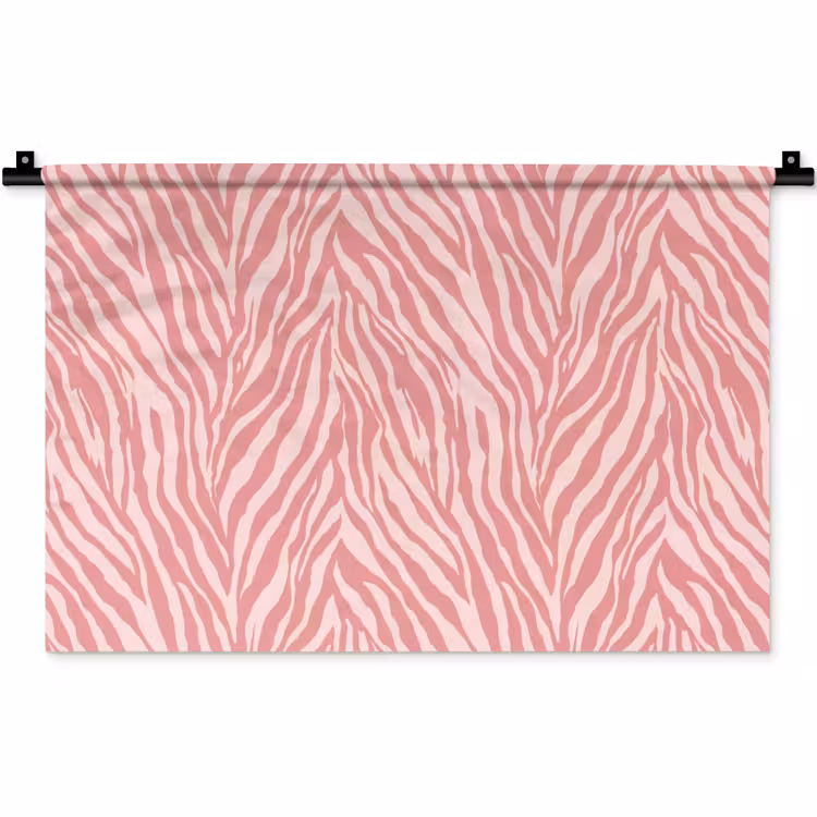 Wandkleed - Zebra - Print - Roze — 1
