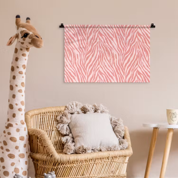 Wandkleed - Zebra - Print - Roze — 5
