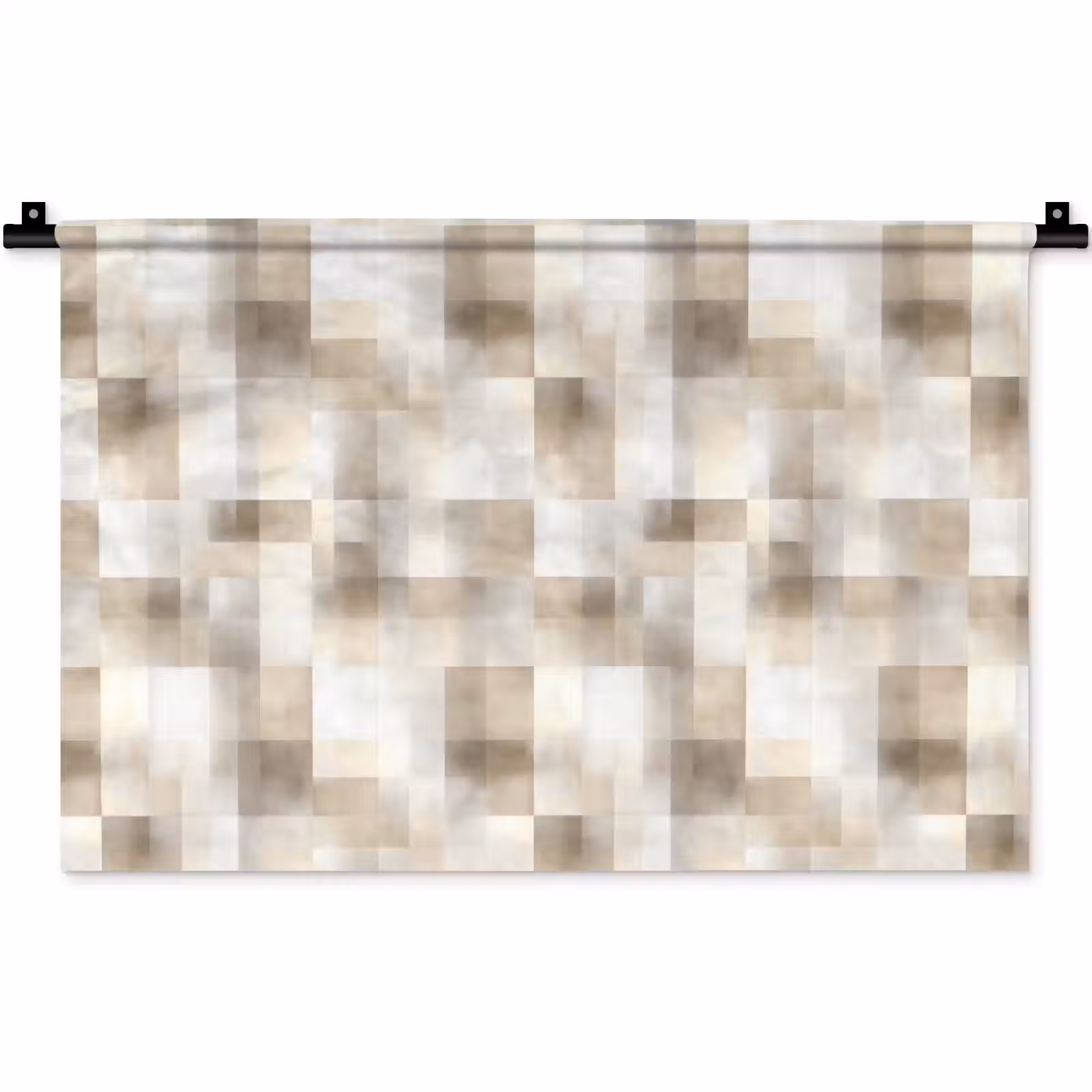 Wandkleed - Textuur - Linnen - Beige — 1
