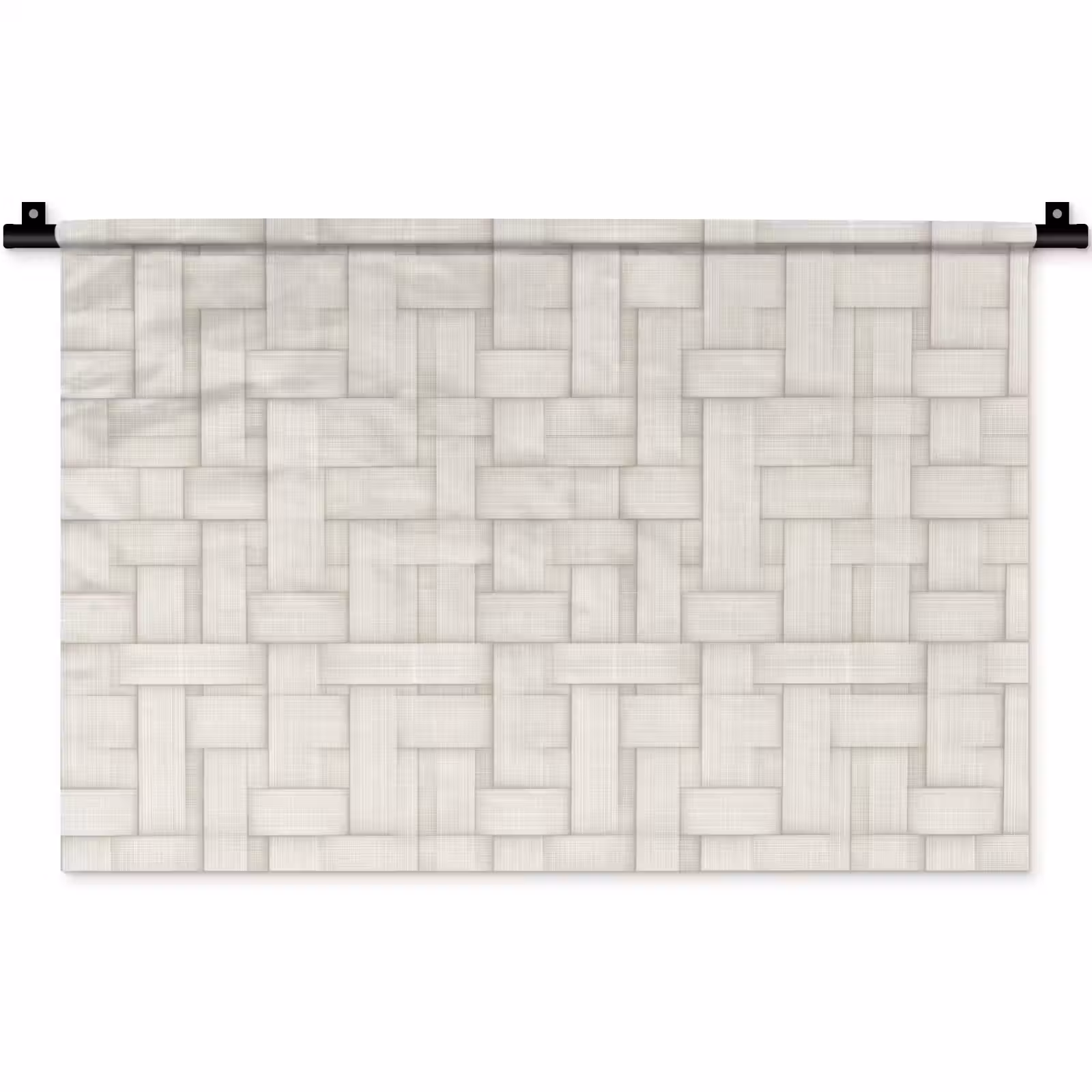 Wandkleed - Vlechtwerk - Banen - Beige — 1
